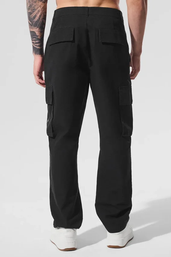Pantaloni cargo in tessuto ripstop - Nero