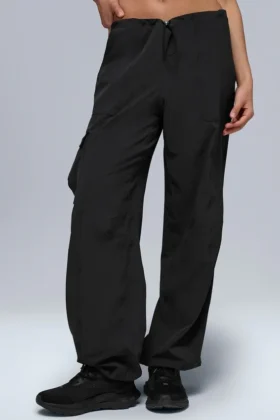 Pantaloni cargo Megastar a vita bassa - Nero