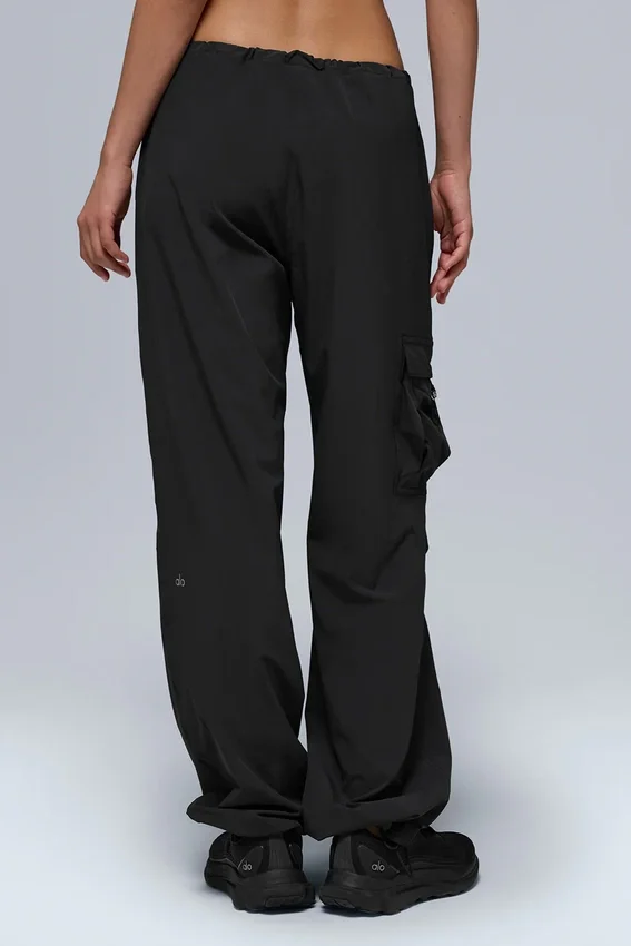 Pantaloni cargo Megastar a vita bassa - Nero