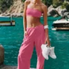Pantaloni cargo Megastar a vita bassa - Rosa Paradiso