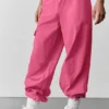 Pantaloni cargo Megastar a vita bassa - Rosa Paradiso