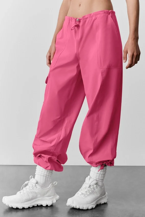 Pantaloni cargo Megastar a vita bassa - Rosa Paradiso