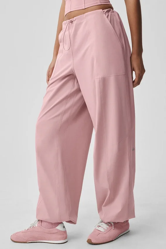 Pantaloni cargo Megastar a vita bassa - Rosa vintage
