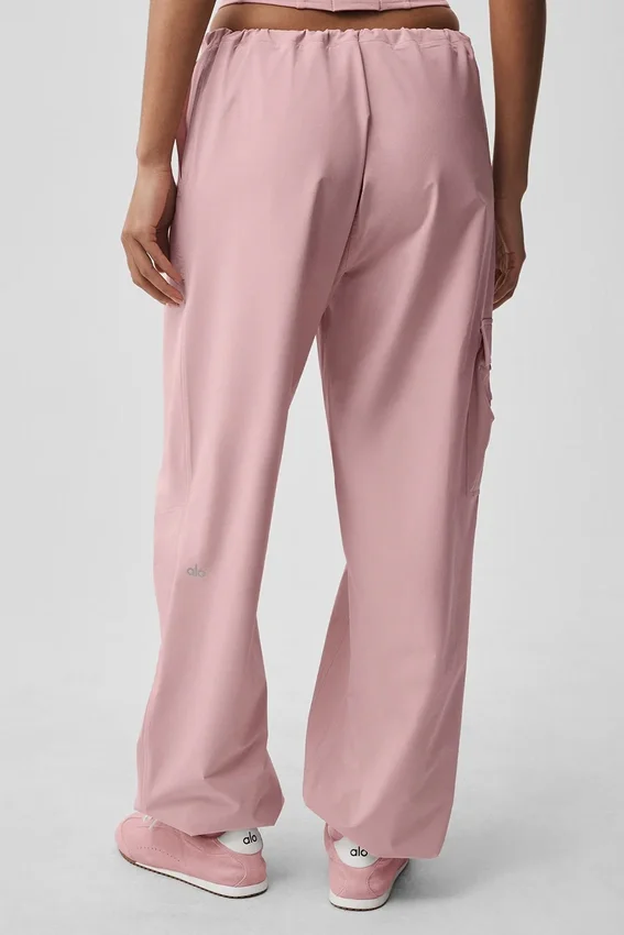 Pantaloni cargo Megastar a vita bassa - Rosa vintage