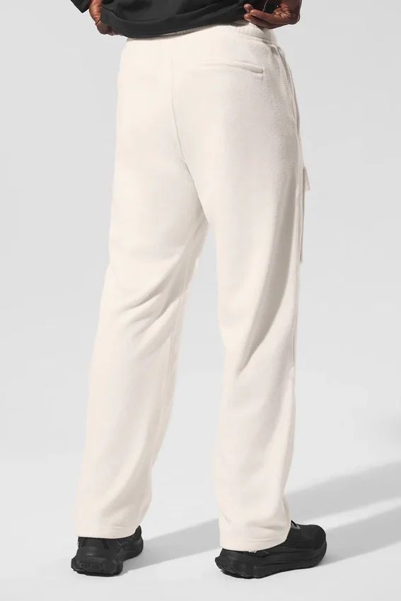Pantaloni cargo Ridge in pile polare - Avorio