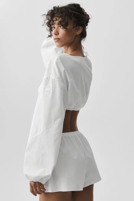 Pantaloni corti in cotone Real Deal con maniche lunghe - Bianco