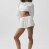 Pantaloni corti in cotone Real Deal con maniche lunghe - Bianco