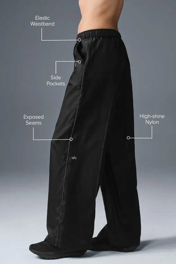 Pantaloni da allenamento a gamba larga Afterglow - Nero