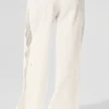 Pantaloni da ginnastica High-Waist a gamba larga - Avorio