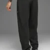 Pantaloni da jogging da casa a trama a nido d’ape - Nero