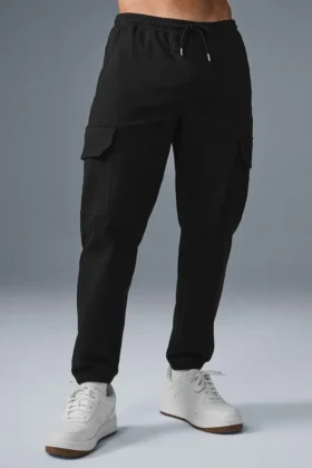 Pantaloni da jogging Edition in tessuto scamosciato - Nero