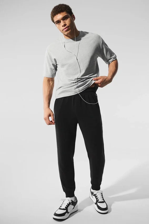 Pantaloni da jogging Micro Waffle Fast Break - Nero