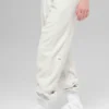 Pantaloni da jogging Retreat High-Waist in pile polare - Grigio melange bianco