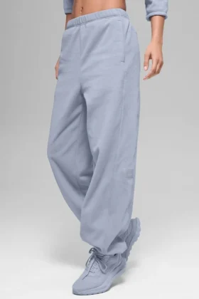 Pantaloni da jogging Retreat High-Waist in pile polare - Winter Frost