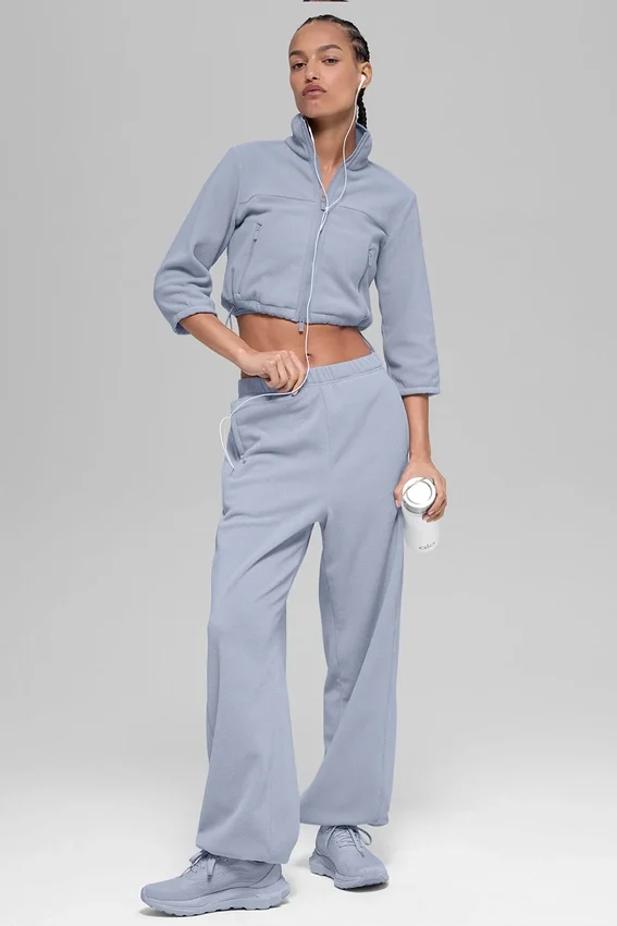 Pantaloni da jogging Retreat High-Waist in pile polare - Winter Frost