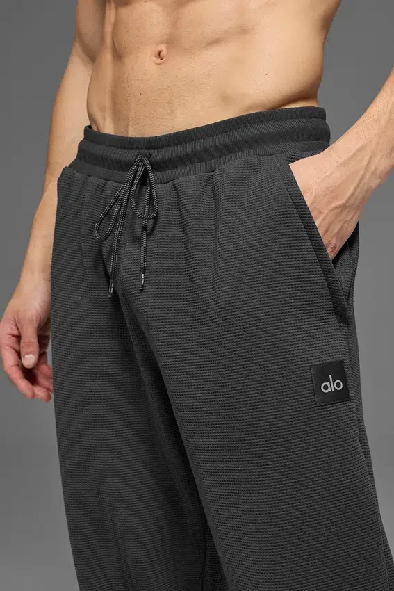 Pantaloni da jogging Waffle Lounge - Antracite