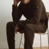 Pantaloni da jogging Waffle Lounge - Espresso