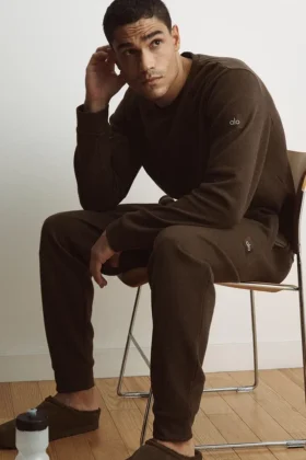Pantaloni da jogging Waffle Lounge - Espresso