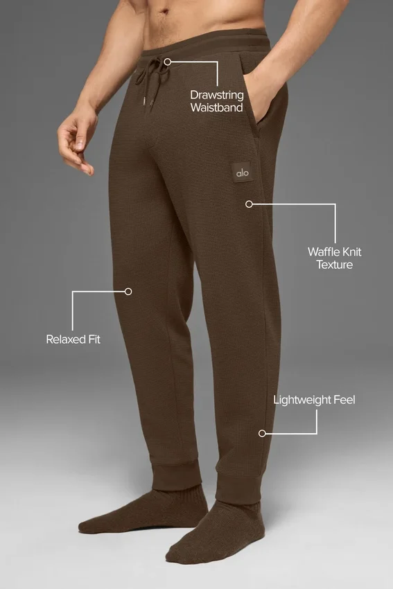 Pantaloni da jogging Waffle Lounge - Espresso