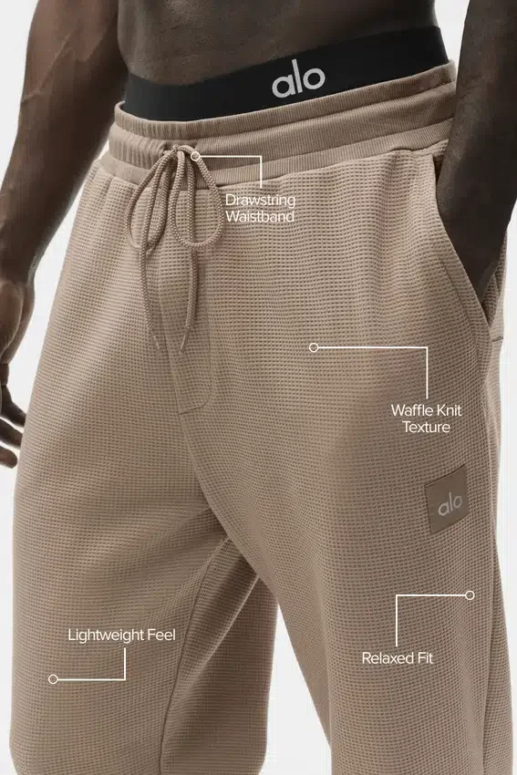 Pantaloni da jogging Waffle Lounge - Gravel