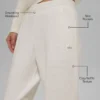 Pantaloni da jogging Waffle Weekend Escape - Avorio