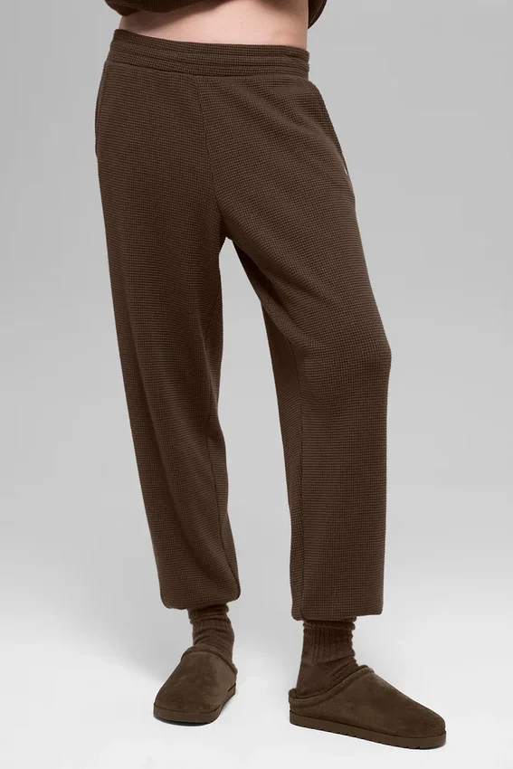 Pantaloni da jogging Waffle Weekend Escape - Espresso