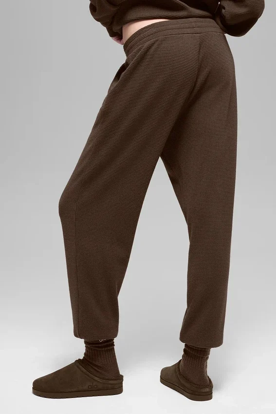 Pantaloni da jogging Waffle Weekend Escape - Espresso