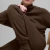 Pantaloni da jogging Waffle Weekend Escape - Espresso