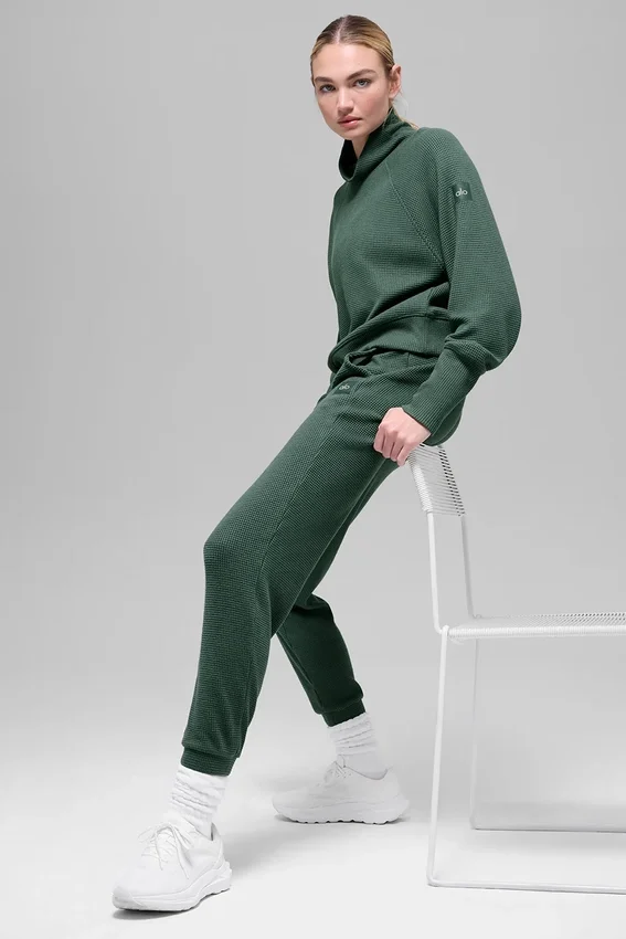 Pantaloni da jogging Waffle Weekend Escape - Verde trifoglio