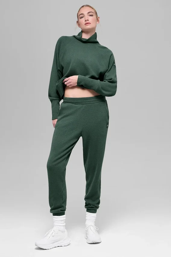 Pantaloni da jogging Waffle Weekend Escape - Verde trifoglio