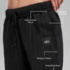 Pantaloni della tuta a gamba dritta gessati - Gessato nero