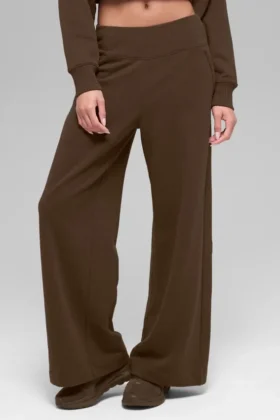 Pantaloni della tuta a gamba larga Serenity - Espresso
