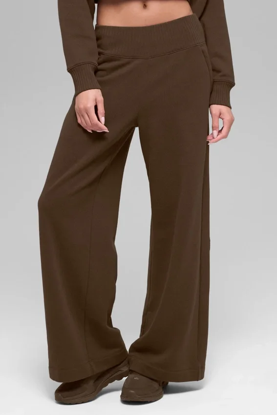 Pantaloni della tuta a gamba larga Serenity - Espresso
