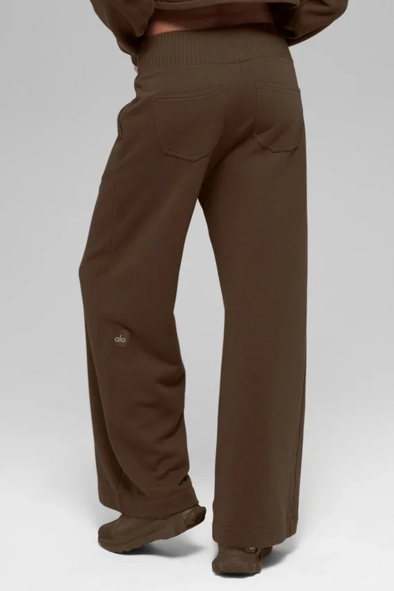Pantaloni della tuta a gamba larga Serenity - Espresso