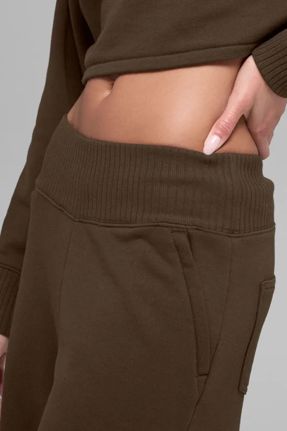 Pantaloni della tuta a gamba larga Serenity - Espresso