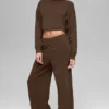 Pantaloni della tuta a gamba larga Serenity - Espresso