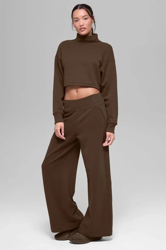 Pantaloni della tuta a gamba larga Serenity - Espresso