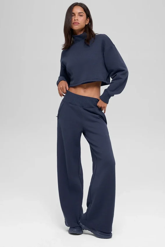 Pantaloni della tuta a gamba larga Serenity - Navy