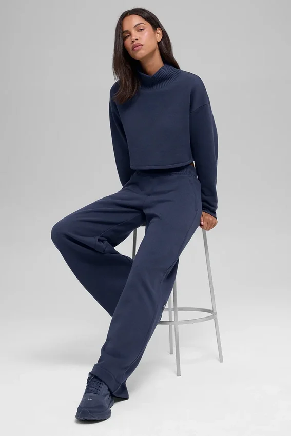 Pantaloni della tuta a gamba larga Serenity - Navy