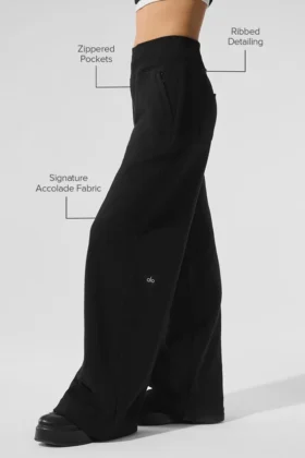 Pantaloni della tuta a gamba larga Serenity – Nero