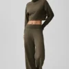 Pantaloni della tuta a gamba larga Serenity - Olive Tree