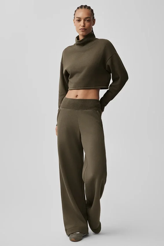 Pantaloni della tuta a gamba larga Serenity - Olive Tree