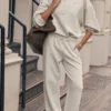 Pantaloni della tuta Accolade a gamba dritta - Avena melange