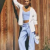 Pantaloni della tuta Accolade a gamba dritta - Blu Provenza chiaro