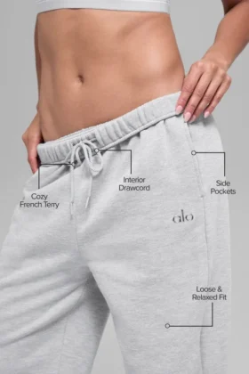 Pantaloni della tuta Accolade a gamba dritta – Grigio melange atletico