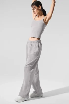Pantaloni della tuta Accolade a gamba dritta lavati - Grigio cielo