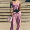 Pantaloni della tuta Accolade a gamba dritta - Rosa Candy Heart