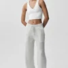 Pantaloni della tuta della linea New Class in misto lana e cashmere - Bianco melange