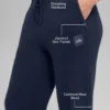 Pantaloni della tuta della linea New Class in misto lana e cashmere - Blu navy