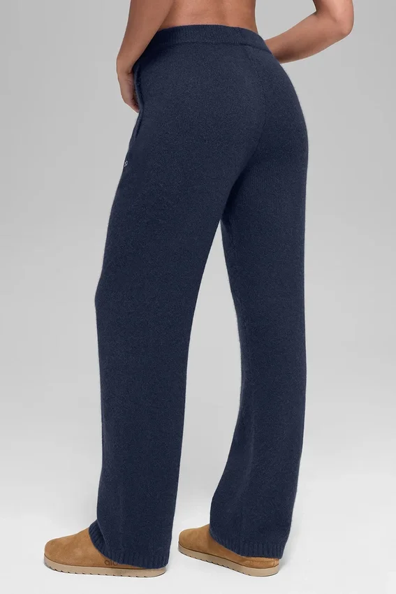 Pantaloni della tuta della linea New Class in misto lana e cashmere - Blu navy